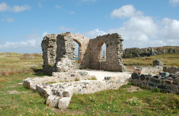 Llanddwyn Island, Anglesey, the site of St Dwynwen's original chapel.