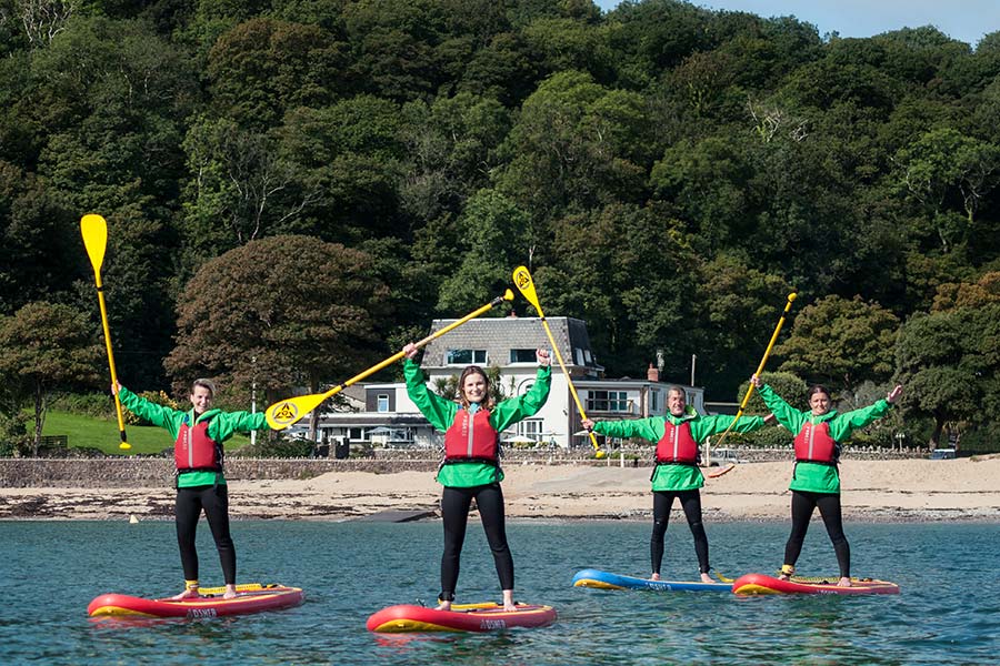 Water sports activities at Oxwich Bay